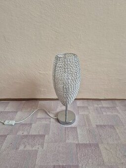 Stříbrná stolní lampu - spirály