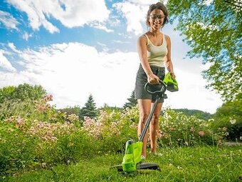 Aku strunová sekačka Greenworks + baterie + nabíječka