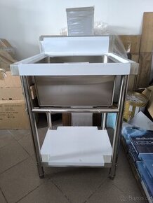 Nerezový gastro dřez 60x60x85, kvalitní, nový