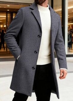 Klasický tweedový kabát