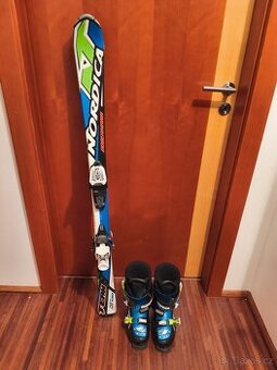 Prodám dětské lyže a boty NORDICA TEAM J RACE 130 cm R 10 m