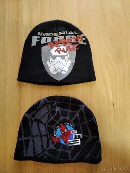 čepice zimní Spiderman a Starwars