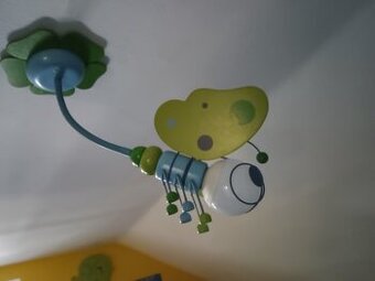 Dětský lustr motýl + nástěnné hodiny slon