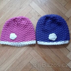 Čepice růžová 5-8 let