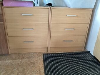 Levné komody se šuplíky 2 ks