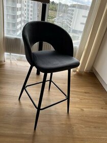 Barová židle - šedá - 1