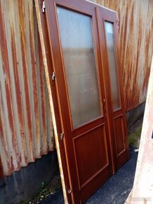 Dřevěné Dvoukřídlé dveře  237x145