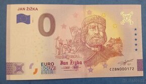 0 Euro Souvenir JAN ŽIŽKA nízké číslo 0179 a nad 0500