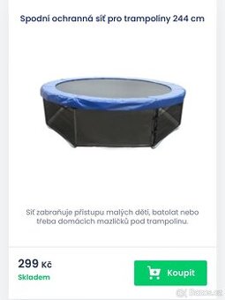 Spodní ochranná síť pro trampolínu 244 - 1