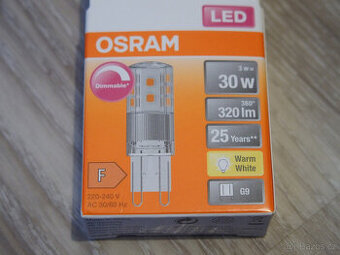Osram LED žárovka G9 3W teplá 2700K stmívatelná