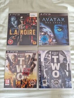 PS3 hry- Army of Two, L.A. Noire, Avatar The Game