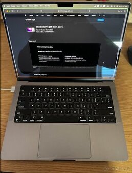apple macbook pro m1 2021 14 palců 2021 16 GB, 512gb