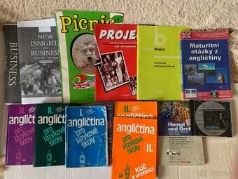 Různé knihy a učebnice - angličtina, ceny v textu