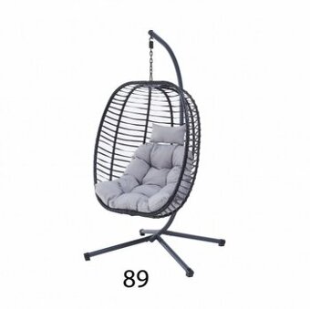 Šedá houpačka závěsné křeslo 69
