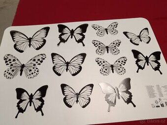 samolepky sada motýlci - černá