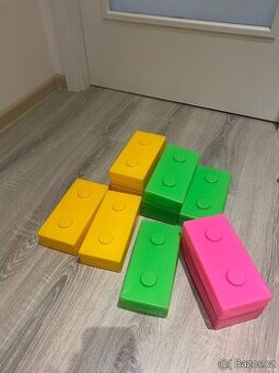 Velké plastové stavební kostky – 10 ks 🧱🌈