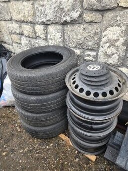 VW T5 a T6 plechový disky + letní pneu