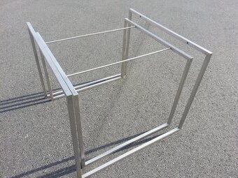 sada 2x designový nerez stůl bez desky