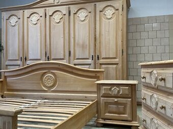 Vintage dřevěná ložnice TIROLIA, velký komplet