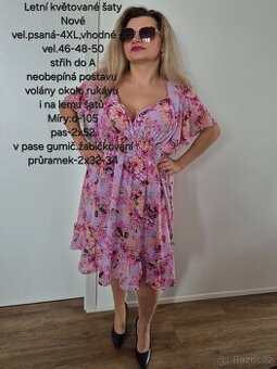 Letní květované šaty-vel.46-48-50
