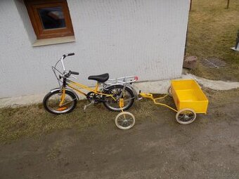 kolo 16 včetně stabil. koleček a přípojného vozíčku