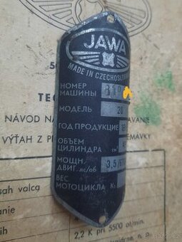 Stitek jawa pionyr typ 20 export Rusko