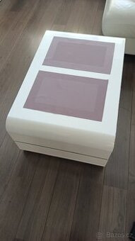 Konferenční stolek Sexton, bílý, vysoký lesk (pc 5500 Kč)