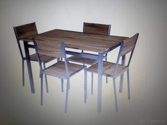 Kuchyňská sestava, set, stůl, 4 jídelní židle