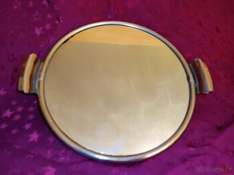 Starožitný zrcadlový servírovací podnos 26 cm