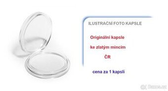Originální kapsle na zlaté mince ČR