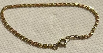 Zlatý dámsky náramek 14kz zlato.