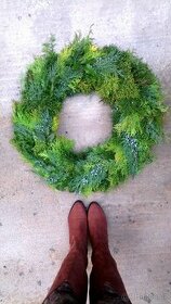 věnec stálezelený MIX jehličnatých dřevin 70 cm