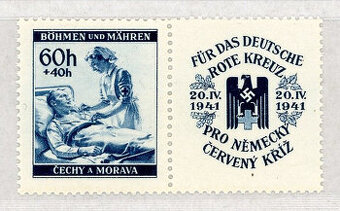 PROTEKTORÁT - Něm. červ. kříž/kupon - svěží.