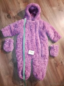 Tepla kombineza  F&F 3-6mes, fialova