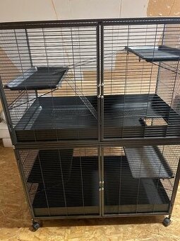 Dvoupatrová klec pro drobná zvířata