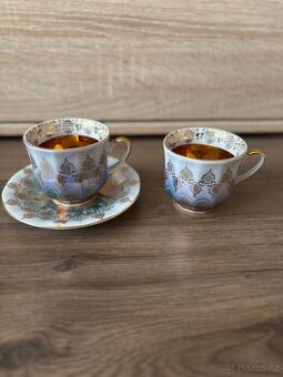 Porcelánové šálky Atelier Czech Republic – modrozlaté
