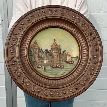 2ze 2 Johannes Maresch nádherný talíř měděná montáž Přistav