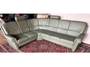 Luxusní rohová kožená sedací souprava, 3009