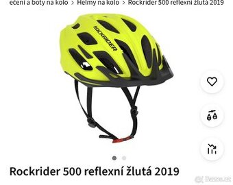 Cyklistická přilba Rockrider 500 reflexní žlutá