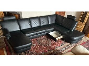 Moderní kožená sedací souprava ve tvaru "U", 3275