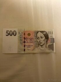 500 pět set korun serie R