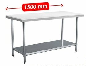 Pracovní nerezový stůl s polyetylénovou deskou 150/60 cm