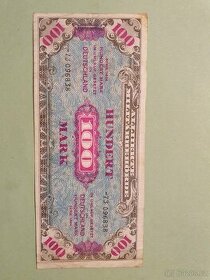 Stará bankovka 100 Marek