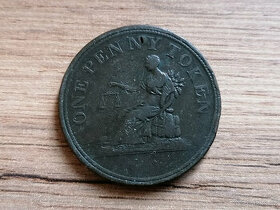 Kanada 1 Penny 1812 koloniální mince kolonie Lower Canada - 1