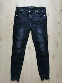 Nové dámské tmavě šedé džíny