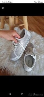 Barefoot tenisky ZAQQ - TIQQ Silver White stříbrné vel. 42 - 1