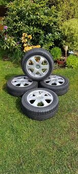 ALU R15 5x100 ET43 s letním pneu 6-7mm