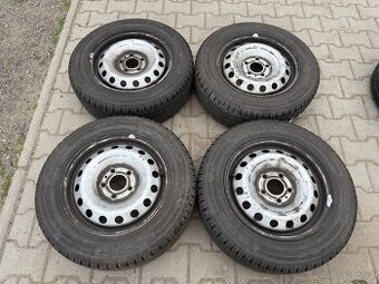 4x plechové disky 5x118 + pneu letní 205/65 R16C