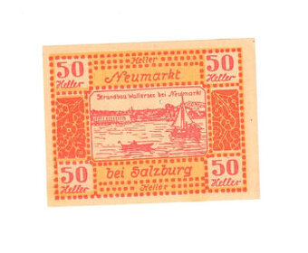 50 Heller Neumarkt bei Salzburg,nouzová b.Rakousko 1920