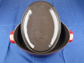 SFINX Smaltovaný oválný pekáč s poklicí 32 cm.